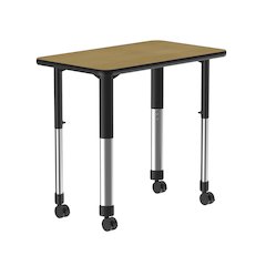 Deluxe High Pressure Collaborative Desk with Casters 34x20