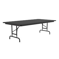 Adjustable Height Thermal Fused Laminate Top Folding Table 36x72"