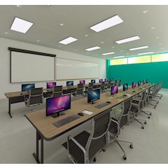 Adjustable Height High-Pressure Top Trapezoid Computer/Student Desk 30x60