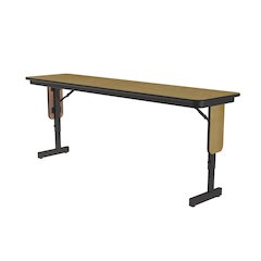 Adjustable Height Deluxe High-Pressure Folding Table with Panel Leg 18x72
