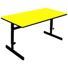 Adjustable Height Deluxe High-Pressure Top Computer/Student Desks  24x36"