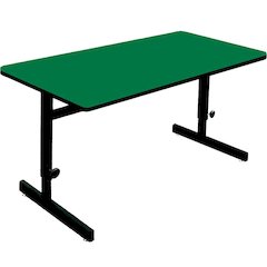 Adjustable Height Deluxe High-Pressure Top Computer/Student Desks  24x60"