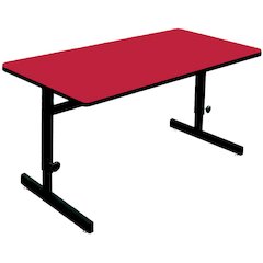 Adjustable Height Deluxe High-Pressure Top Computer/Student Desks  24x36"