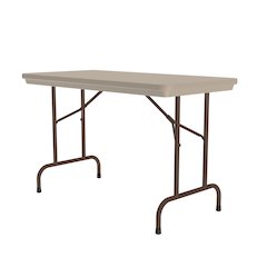 Correctional Tamper-Resistant Blow-Molded Plastic Folding Table 24x48