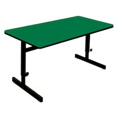 Adjustable Height Deluxe High-Pressure Top Computer/Student Desks  24x72"