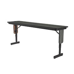 Adjustable Height Deluxe High-Pressure Folding Table with Panel Leg 18x72