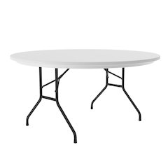 Correctional Tamper-Resistant Blow-Molded Plastic Folding Table 60x60