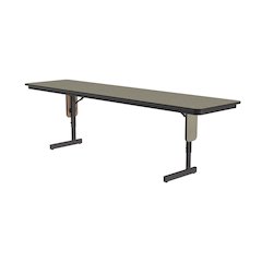 Adjustable Height Deluxe High-Pressure Folding Table with Panel Leg 24x96