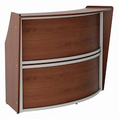 Curve Reception Desk Solid, Cherry