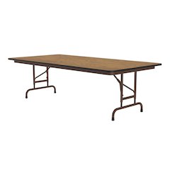 Adjustable Height Solid High-Pressure Plywood Core Folding Tables 30x96"