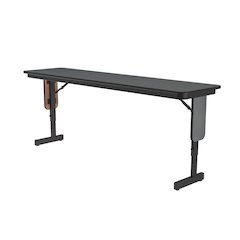 Adjustable Height Deluxe High-Pressure Folding Table with Panel Leg 18x96