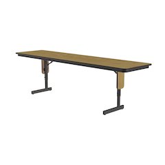 Adjustable Height Deluxe High-Pressure Folding Table with Panel Leg 24x72