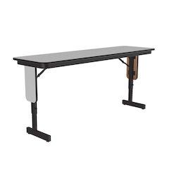 Adjustable Height Laminate Folding Seminar Table with Panel Leg 18x60"