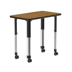 Deluxe High Pressure Collaborative Desk with Casters 34x20"