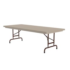 Adjustable Height Commercial Blow-Molded Plastic Folding Table 30x96"