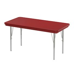 Commercial Blow-Molded Plastic Top Activity Tables 24x48"