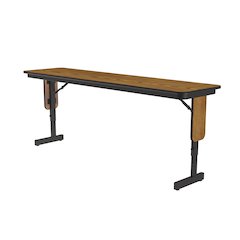 Adjustable Height Deluxe High-Pressure Folding Table with Panel Leg 18x72