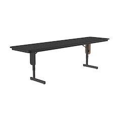 Adjustable Height Deluxe High-Pressure Folding Table with Panel Leg 24x72
