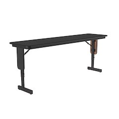 Adjustable Height Laminate Folding Seminar Table with Panel Leg 18x96"