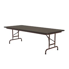 Adjustable Height Solid High-Pressure Plywood Core Folding Tables 30x72"