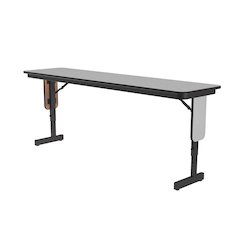 Adjustable Height Laminate Folding Seminar Table with Panel Leg 18x96"