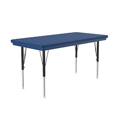 Commercial Blow-Molded Plastic Top Activity Tables 24x48"