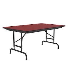 Adjustable Height High Pressure Top Folding Table 30x48"