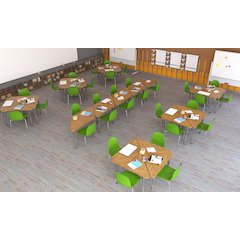 Commercial Lamiante Top Collaborative Desk with Casters 34x20"