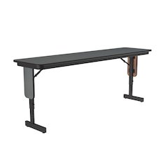 Adjustable Height Deluxe High-Pressure Folding Table with Panel Leg 18x72