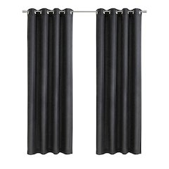 Abstract Light Filtering Grommet Curtain Panel 52 x 63 in Charcoal