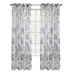 Alba Sheer Grommet Curtain Panel 52 x 95 in Taupe