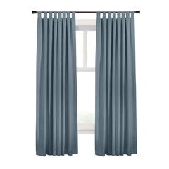 Ventura Blackout Tab Top Curtain Panel Pair each 52 x 95 in Blue
