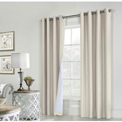 Ventura Grommet Curtain Panel Pair Window Dressing each 52 x 95 in Natural