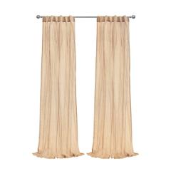 Paloma Sheer Dual Header Curtain Panel 52 x 84 in Apricot