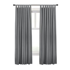 Ventura Blackout Tab Top Curtain Panel Pair each 78 x 84 in Dark Grey