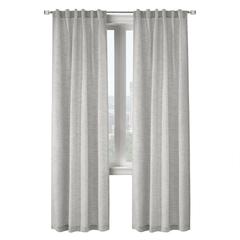 Danbury Light Filtering Dual Header Curtain Panel 52 x 84 in Silver