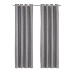 Mason Texture Printed Blackout Grommet Curtain Panel 52 x 108 in Grey