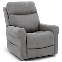 Gray Power Recliner with Heat, Lumbar Support, and Power Headrest