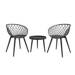 Jamesdar Kurv 3-Piece Chat Set, Black