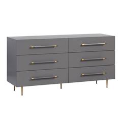 Trident Grey 6 Drawer Dresser