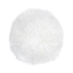 New Zealand White Sheepskin 16" Round Pillow