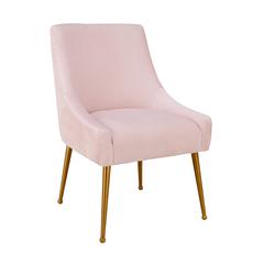 Beatrix Pleated Blush Velvet Side Chair