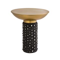 Blaze Glass/Brass Side Table