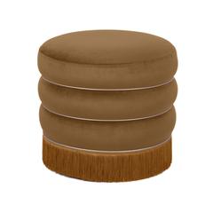 Lakka Chocolate Velvet Ottoman