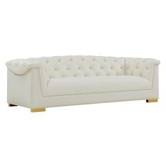 Farah Cream Velvet Sofa