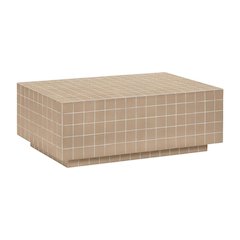 Gray Concrete Coffee Table with Taupe Legs and Durable Construction