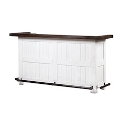 Harrison Distressed White Bar