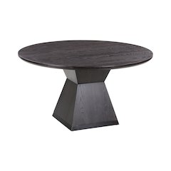 Nolan Black Round Wood Dining Table