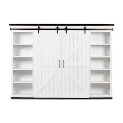 Harrison Distressed White Entertainment Center