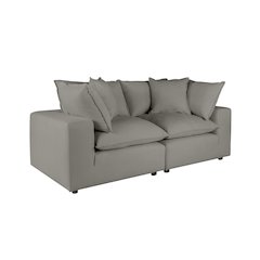 Cali Slate Performance Fabric Modular Loveseat